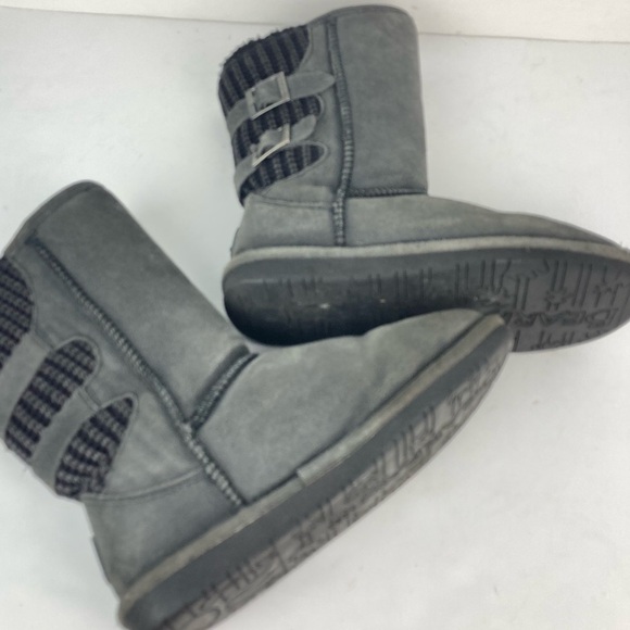 BEARPAW Boshie Suede and Washed Knit Boots - Picture 9 of 16